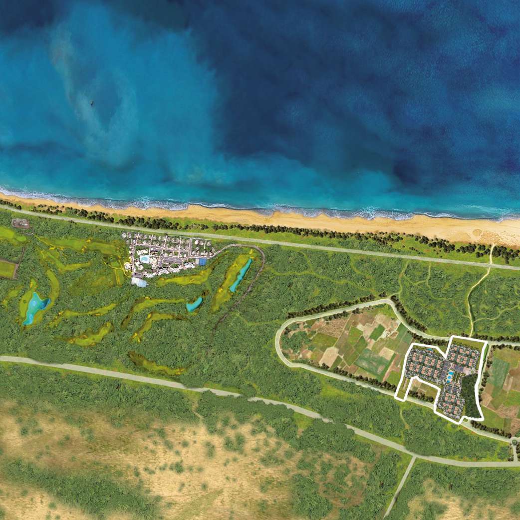 Vue aérienne du site de Casadora à El Jadida, entre golf et océan